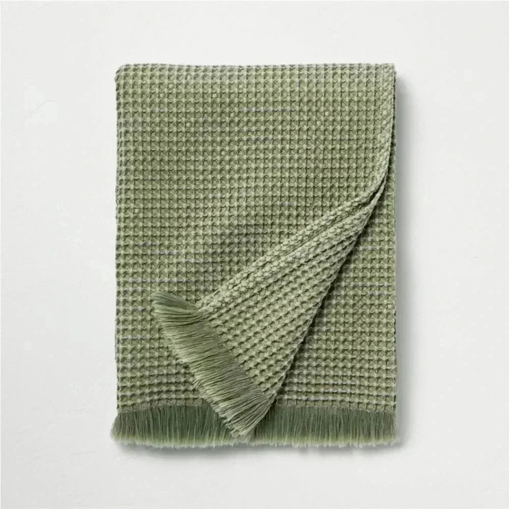 NWOT Waffle Knit Throw‎ Blanket Washed Green
- Hearth & Hand with Magnolia